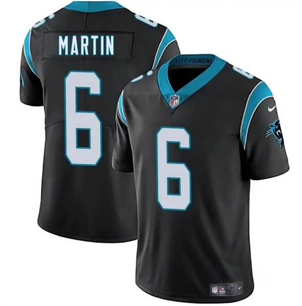 Men & Women & Youth Carolina Panthers #6 Sam Martin Black 2025 Vapor Limited Stitched Jersey